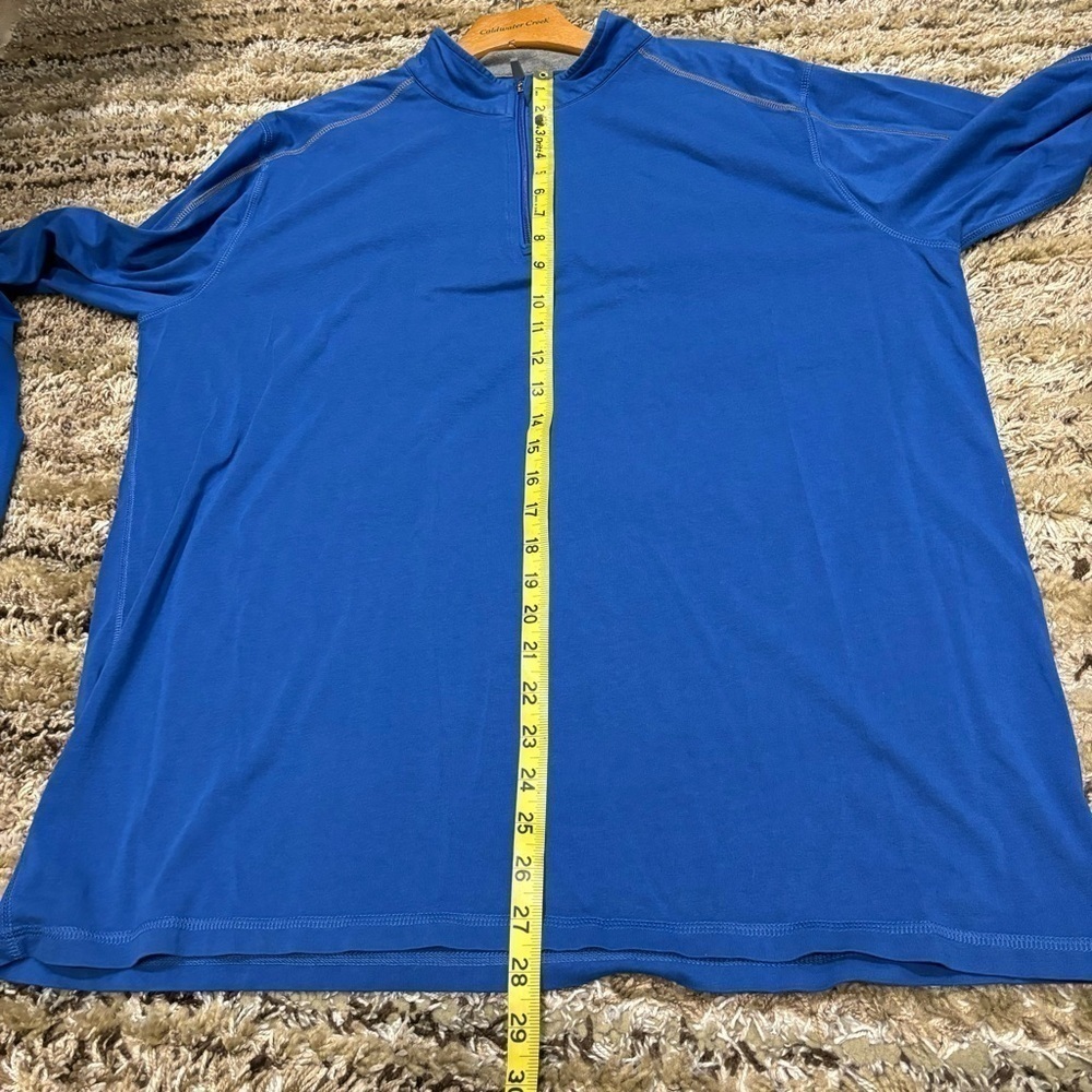 Tasc XL Bamboo Performance Quarter Zip Pullover blue Organic Cotton - Picture 11 of 12